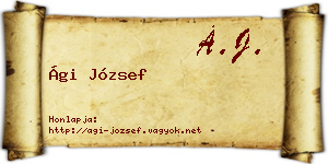 Ági József névjegykártya