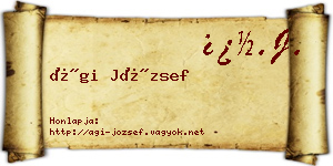 Ági József névjegykártya